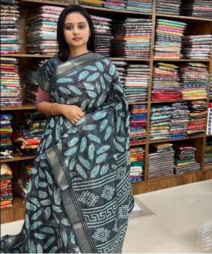 New Collection Sky Blue Fancy Saree For Women by Sangeetha Sarees