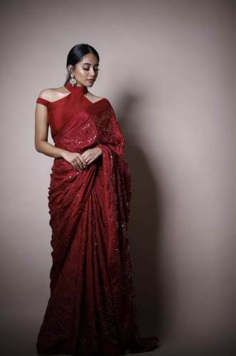 BEAUTIFUL SILK CHIFFON SAREE