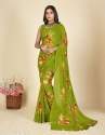 Floral Print Georgette Saree with Running Blouse