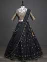 Georgette Sequins and Embroidery Work Lehenga thumb 1