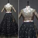 Georgette Sequins and Embroidery Work Lehenga thumb 2