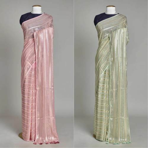 Ladies Georgette Sequence Embroidery Work Saree