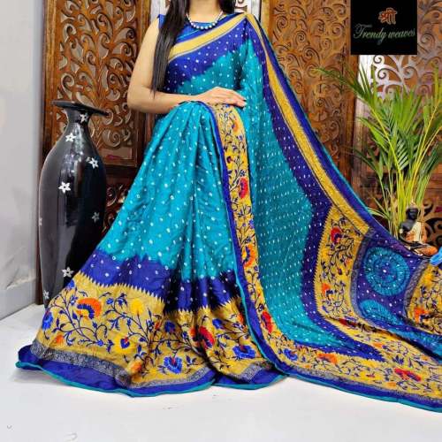 Paithani Design Bandhani Saree Collection 