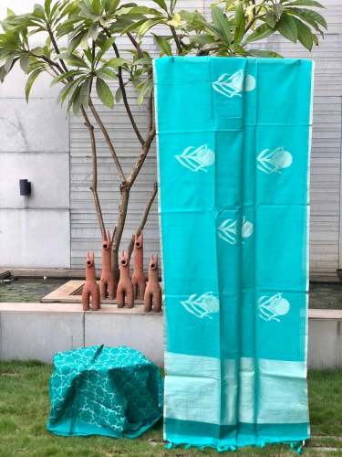 U V Art Designer Linen Sarees