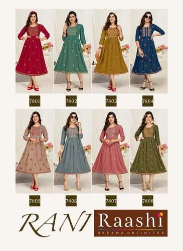 Anarkali Style Rayon Kurti by Raashi