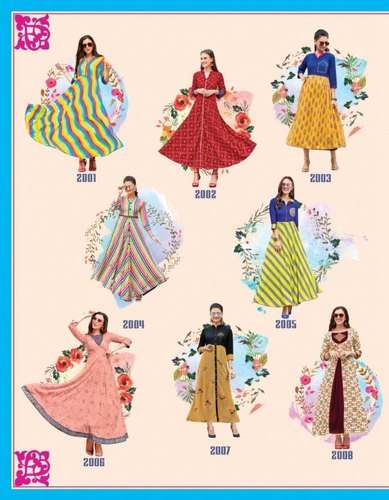 Diya Trends Rayon Floor Length Kurti