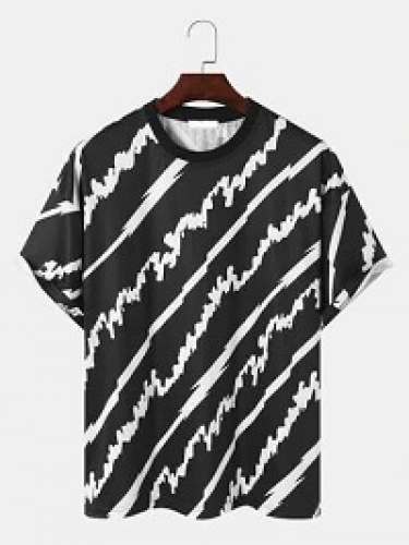 Mens Printed Round Neck T shirt