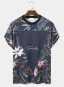 Mens Printed Round Neck T shirt thumb 3