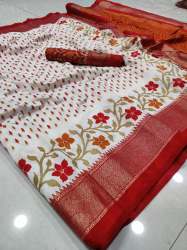 Cochin silk Foil Print saree