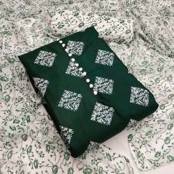 Cotton Dress Material with Nazmeen Print Dupatta