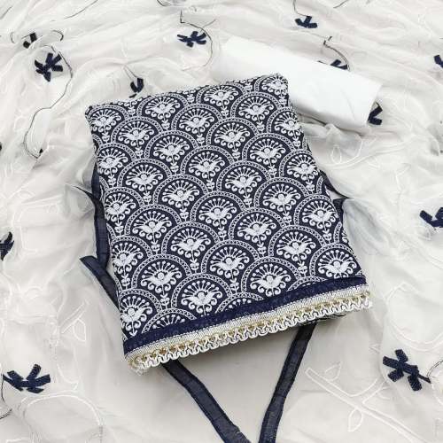 Embroidery cotton unstitched dress