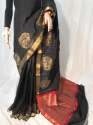 Jari Woven Pallu Dupion Raw Silk Saree  thumb 2
