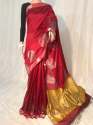 Jari Woven Pallu Dupion Raw Silk Saree  thumb 3