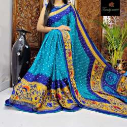 Beautiful repe sarees in paithani design Border