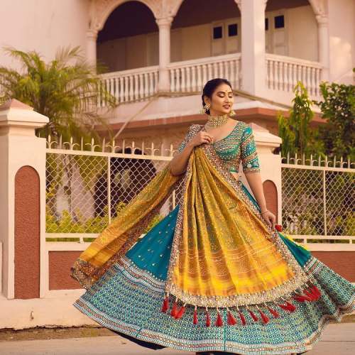 Butter Silk Mirror Work Choli for Ladies by Priyal Fashion