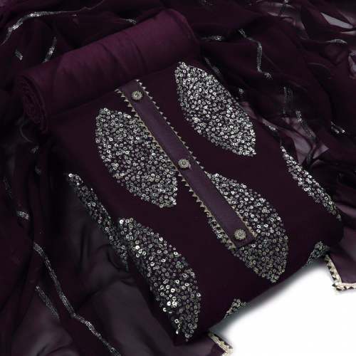 Exclusive Georgette Sequins Work Dress Material