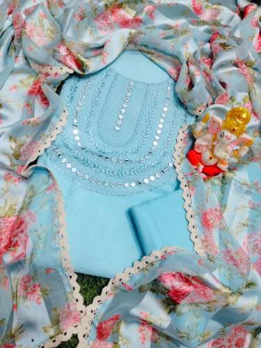 Ladies Exclusive Cotton Embroidery Suit Material
