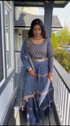 PARTY WEAR GEORGETTE HEAVY GOWN KF - 1445