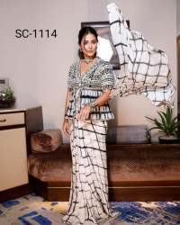  Pure Georgette Saree With Shibori print Sc : 1114