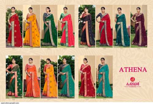 Georgette Lace Border Saree by Aayami Athena  by Aayami Sarees