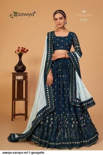 Embroidered Georgette Lehenga By Aawiya Sanaya 1 by Aawiya