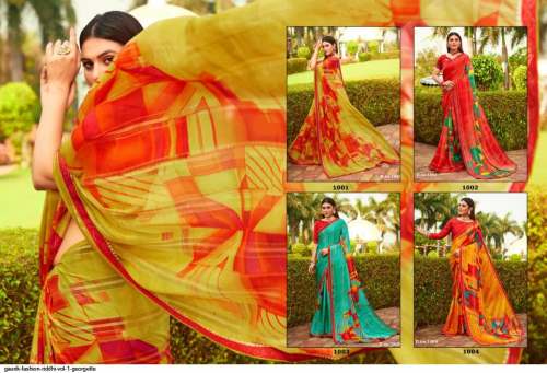 Casual Wear Printed Saree Catalog by Riddhi Vol 1 by Gaurik Fashion