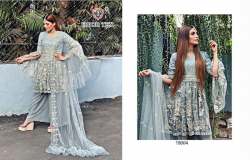Beautiful Net Embroidered Suit By 19004 Hoor Tex