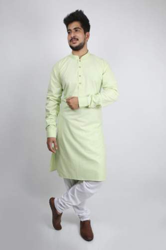 Mens Plain Cotton Kurta Set  by Badshah Collection