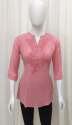 embroidered-neck-peach-color-tunic-top