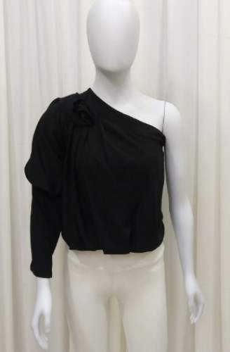 Trendy One Shoulder Western Top 