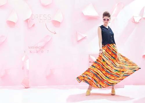 V Fashion Studio Cotton Kurti 	VK-307