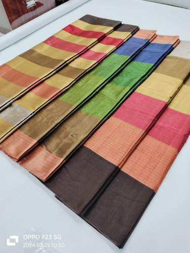 Chanderi full tissue thaan (running fabric) with different colours 