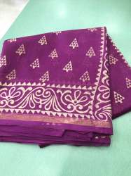 Fancy Chanderi Mubery Soft Silk Block Bagru Print Saree 