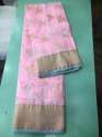 Indian Chanderi Handloom Raw Mango Saree with Minakari Work thumb 1