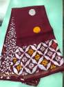 Party Wear Chanderi Silk Hand Block Batik Print Saree  thumb 1