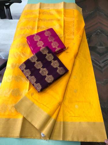 Traditional Rich Pallu Chanderi Hand Weaving Saree 