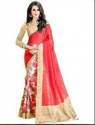 border-printed-plain-saree-for-women