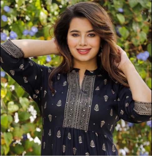 Exclusive Round Neck Kurtis   by Kiran Sales Corporation