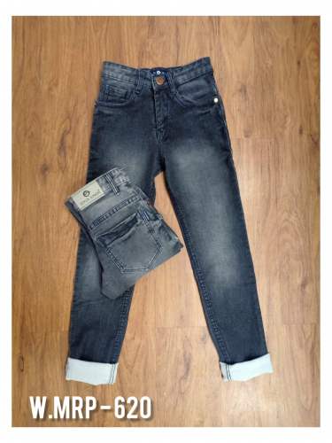 Kids Black Lycra Jeans