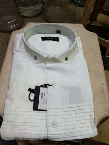 Men cotton plain shirt  by Lalita Agency