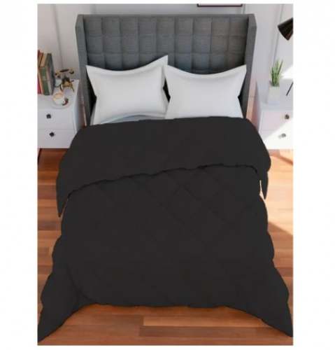 Black Plain Comforter