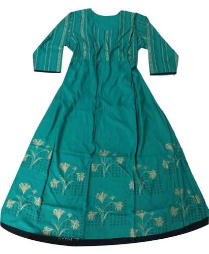  Rayon Long Printed Kurtis