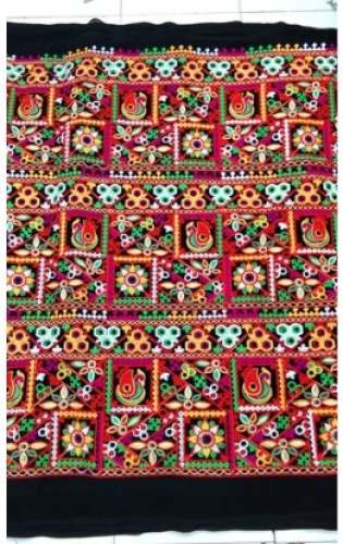 Kachhi Work Mirror Work Embroidery Fabric