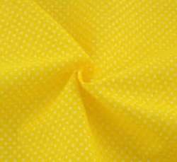 Yellow Dot Printed Arvind Cotton Fabric