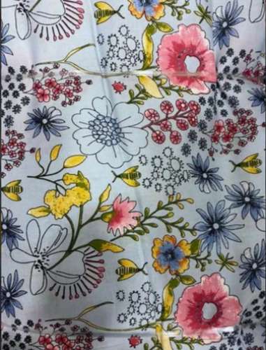 140GSM Flower Printed Rayon Fabric by Swastik Traders