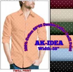 Men Cotton Laffer Twill Print Dyeable Shirting Fabric  