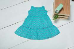 ONAS TEAL FLORAL PRINTED DRESS