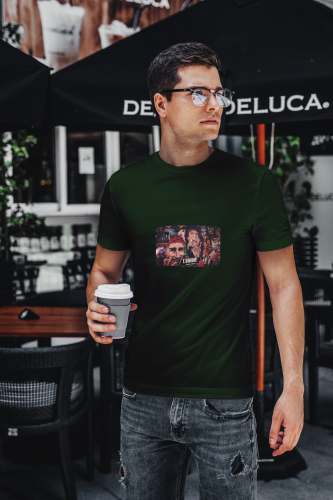 Rock Music Ensemble Round Neck Cotton T shirt 