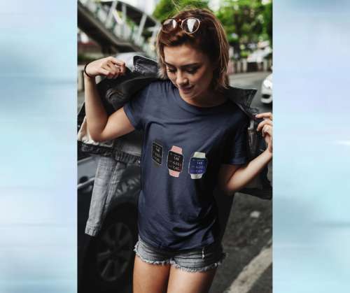 Round Neck Cotton T shirt 