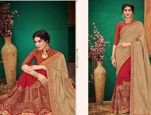 Dot Exports Half and Half Saree by Dot Exports